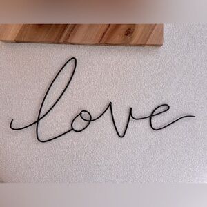 Black Wire 'Love' Wall Decor